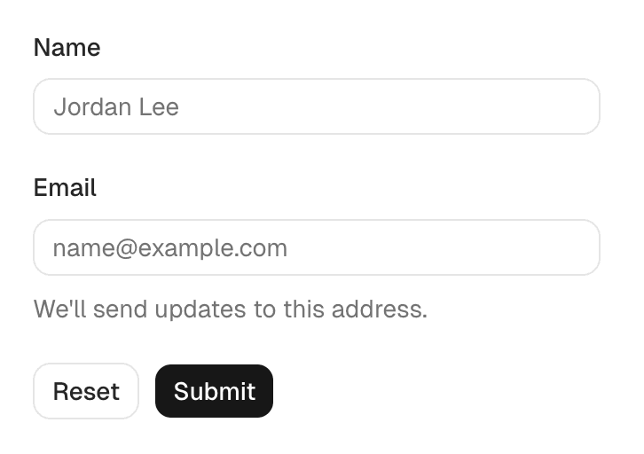 Page editor before: a static list of sections