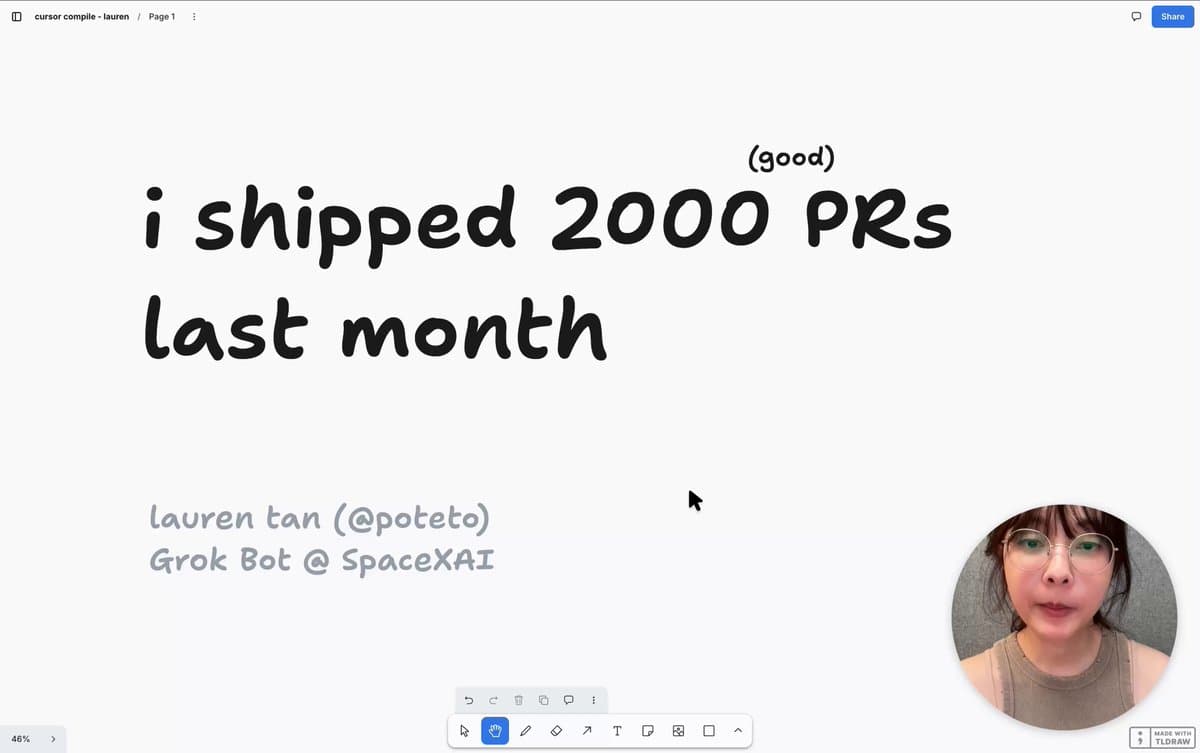 Video frame from the talk